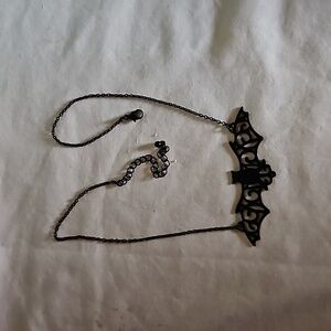 Halloween bat choker necklace